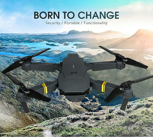 4K HD Dual Camera RC FPV WiFi Portable Wide Angle Foldable            Color: Black/Gold Quadcopter Drone