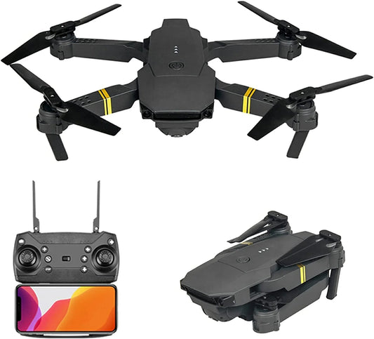4K HD Dual Camera RC FPV WiFi Portable Wide Angle Foldable            Color: Black/Gold Quadcopter Drone