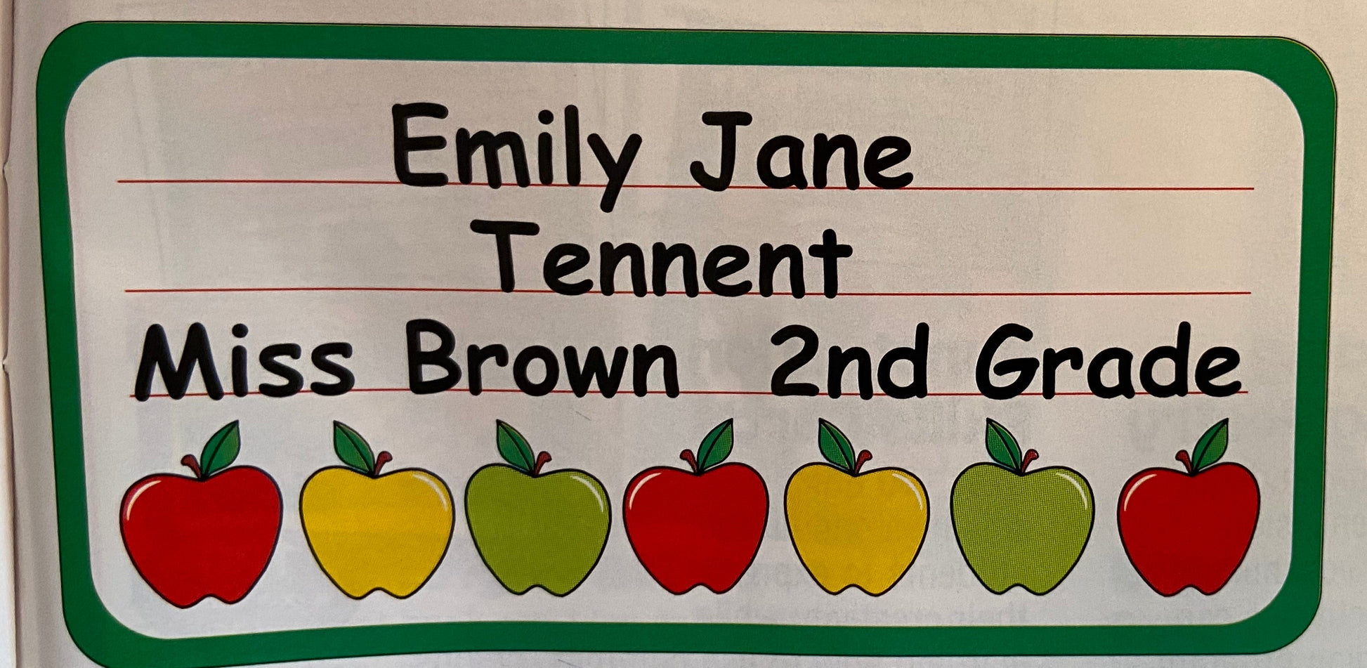 SHAPES ETC. Nametag - Apples-1